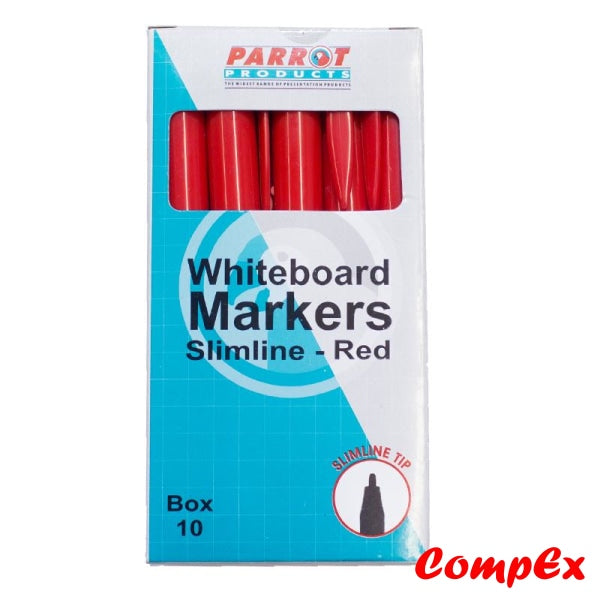 Whiteboard Markers (10 - Slimline Tip Red)